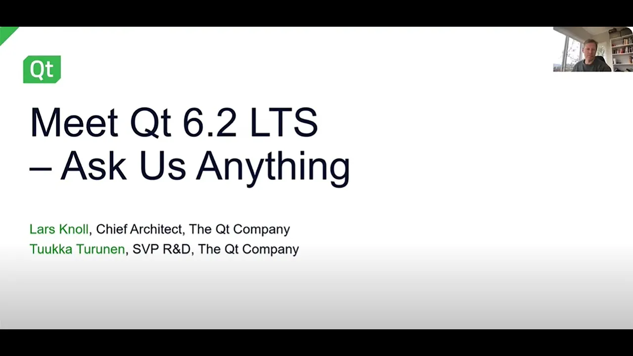 Meet Qt 6.2 LTS - Ask us anything! {On-demand webinar}