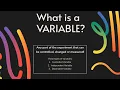 Unit 1 Lesson 5 Variables