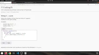 String 2 countHi Javascript solution
