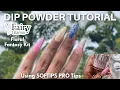 Dip Powder Nails Tutorial Fairy Glamor Floral Fantasy Kit SOFTIPS PRO Tips Mo Makeup Mo Beauty