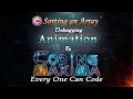 Cpp Sorting an Array Cpp programming Coding Maxima coding animations debugging