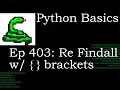 Python Basics Re Findall with brackets