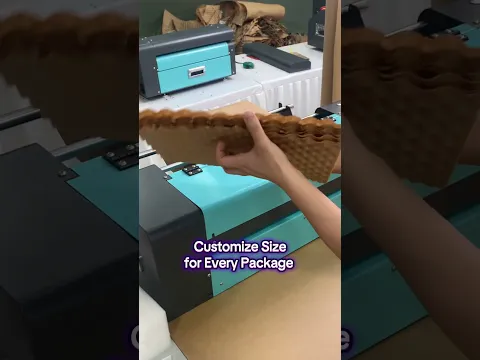 Machine à bulles en papier kraft, papier de rembourrage robuste minimisant les dommages pour les expéditions transfrontalières.