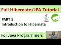 Part 1 - Introduction to JPA and Hibernate