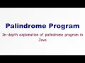 Palindrome Program in Java