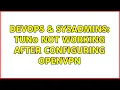 DevOps SysAdmins tun0 not working after configuring openvpn