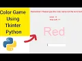 Python Game Color Game using Tkinter in Python beginners To Intermediate Level Python Projects Like