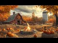 Cozy Pumpkin Farm Autumn Ambience With Cozy Crackling Fire Sounds Crickets Crunchy Leaves