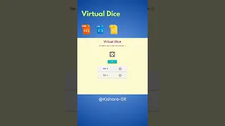 Virtual Dice JavaScript Mini Project