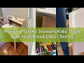 Review Martha Stewart Kids Desk with Hutch and Chair Set by Guidecraft - Gray Kids Table and Chair