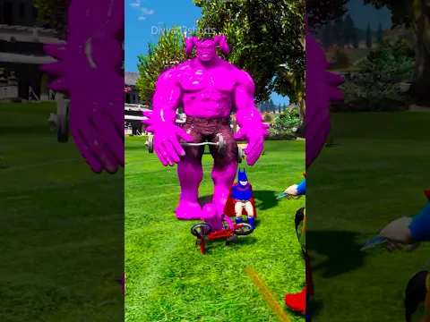 GTA V: PINK HULK GIFTS HIS BABY MONSTER TRUCK 🛻 #shorts #hulk #gta5