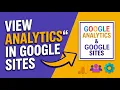 How to View Analytics in Google Sites