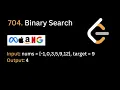 2 Binary Search Algorithm Binary Search LeetCode 704 Hindi