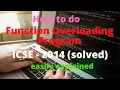 Function Overloading in Java ICSE Class 10 Computer
