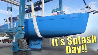 It’s LAUNCH DAY!! The EXTERIOR REFIT on our SALVAGED BOAT is almost complete!!  | ep. 16