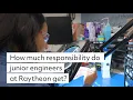 How much responsibility do junior engineers at Raytheon get