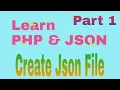 PHP create dynamic JSON file tutorial in Hindi How to create json file php MySQL