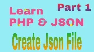 PHP create dynamic JSON file tutorial in Hindi How to create json file php MySQL