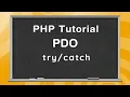 Php Pdo In Hindi Php Try Catch Error Handling Pdo Error Handling