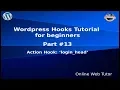 Wordpress Hooks Tutorial for beginners from scratch Action hook login - head