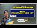 Python Program to Find String is Palindrome or Not Python Telugu