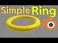 Making simple ring blender 3d tutorial