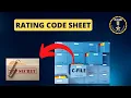 Rating Code Sheet
