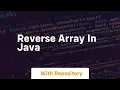 reverse array in java