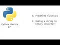How To Make A STRING To BINARY Converter In JUST 3 Lines - Python Basics For Beginners