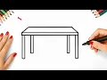 Easy Drawings - How to draw a Table Step by Step