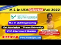 MS in Civil Engineering University of South Florida