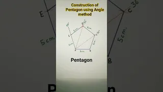 Construction Of Pentagon Using Angle Method Easy Trick Viral Shorts 