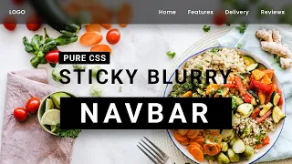 Sticky Blurry Navbar Using HTML CSS No Javascript Required