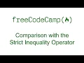 Comparison with the Strict Inequality Operator