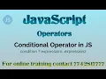 conditional operator in javascript in hindi