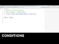 Conditions - Swift in Sixty Seconds