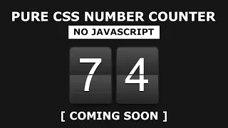 Pure CSS Number Counter - CSS Number Countdown Animation Effects No Javascript