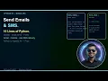 Send Emails SMS from Python in 10 Lines smtplib Twilio CodeToAGI EP57
