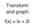 Transforming and Graphing an Absolute Value Function