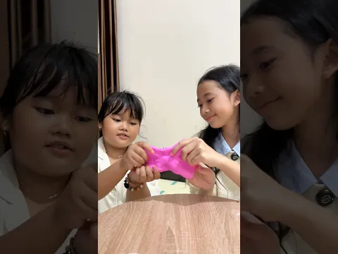 BIKIN SLIME DARI TIGA BAHAN LAGI!! Bareng Kak Alesha⁉️ #shorts #short #slime #clay