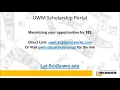 UWM Scholarship Portal Tutorial