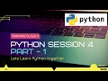 Python Training Program Session 4 Part 1 Taking input from user Using input