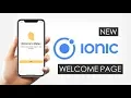 New Ionic 5 Angular 8 Welcome Page with Login Sign Up and Home Tabs using Capacitor