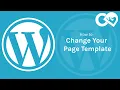 How to Change Your Page Template in Block Editor