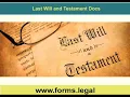 Last Will Testament Forms