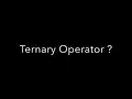 Ternary Operator Java Finding Biggest among 2 numbers