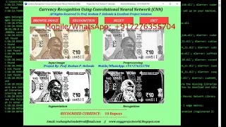 Indian Currency Recognition Using Deep Learning Convolutional Neural Network CNN Python Source Code