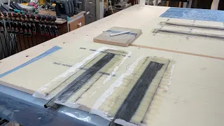 First real step in the lids for the lockers in the sides for the dining room.