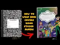 How to Wrap a Composition Book Using Sticker Paper Easy DIY School Book Cover Tutorial