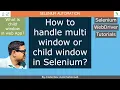 Selenium - Part 8 How to handle multi window or child window in Selenium